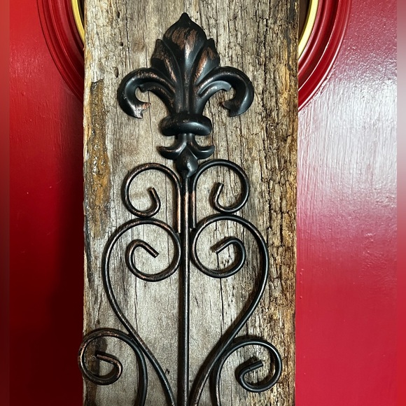 Vintage Architectural Salvage, Rustic Iron Scrolls, and Fleur De Lis Details - Picture 4 of 7